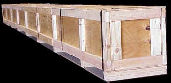 Extended Fin products in crate for international shipment